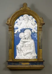 Madonna und Kind mit Gott dem Vater und Cherubim, 1480-90